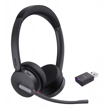 Yealink WH64 Hybrid Dual Teams juhtmevaba kõrvaklappidega peakomplekt kontorisse/kõnekeskusesse, Micro-USB, Bluetooth, must