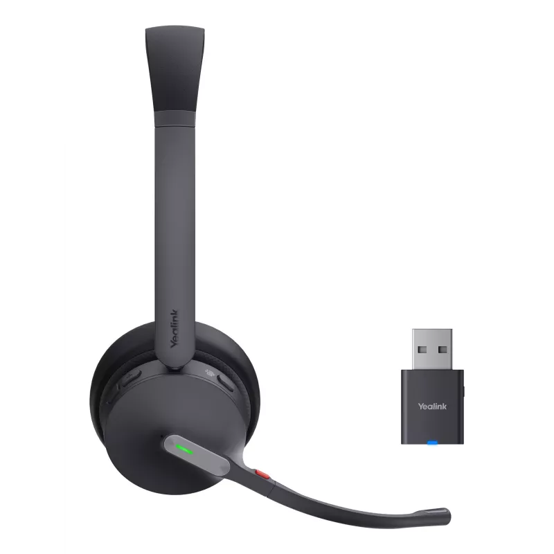 Yealink WH64 Hybrid Dual Teams juhtmevaba kõrvaklappidega peakomplekt kontorisse/kõnekeskusesse, Micro-USB, Bluetooth, must