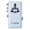 Verbatim Charge 'n' Travel 70W 2C kokkutõmmatav universaalne reisiadapter, sinine