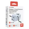 Verbatim Charge 'n' Travel 70W 2C kokkutõmmatav universaalne reisiadapter, sinine