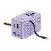 Verbatim Charge 'n' Travel 70W 2C kokkutõmmatav universaalne reisiadapter, lilla