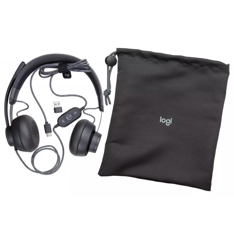 LOGITECH Zone Wired - USB-C / USB-A - Kõrvaklapid - Microsoft Teams Zone - Must