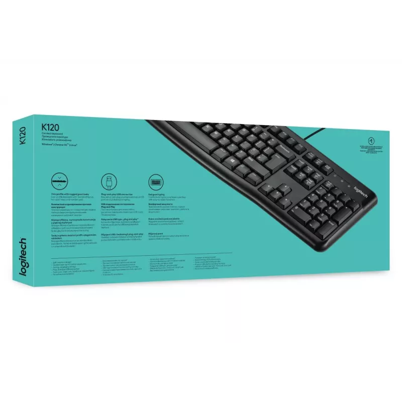 LOGITECH K120 klaviatuur - USB-juhtmega - QWERTY USA/rahvusvaheline
