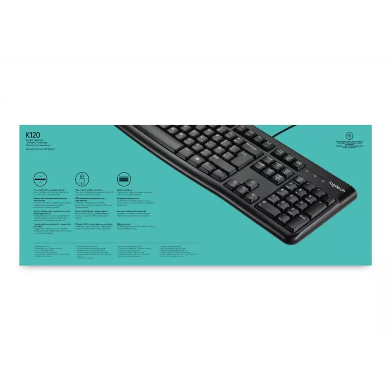 LOGITECH K120 klaviatuur - USB-juhtmega - QWERTY USA/rahvusvaheline