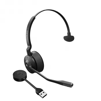 Jabra Engage 55 - USB-A MS Mono, EMEA/APAC, juhtmevaba, kontor/kõnekeskus, 57 g, peakomplekt, must, titaan