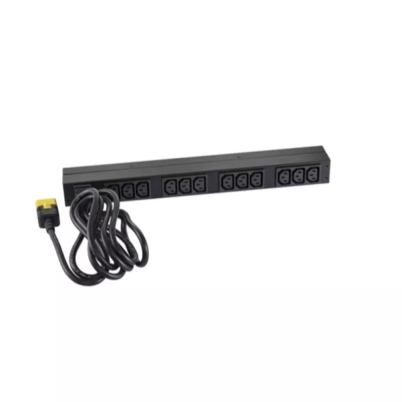 APC NetShelter Basic Rack PDU, 1U, 1PH, 3,7kW 230V 16A või 3,3kW 208V 16A, x12 C13 pistikupesa, C20 toitejuhe