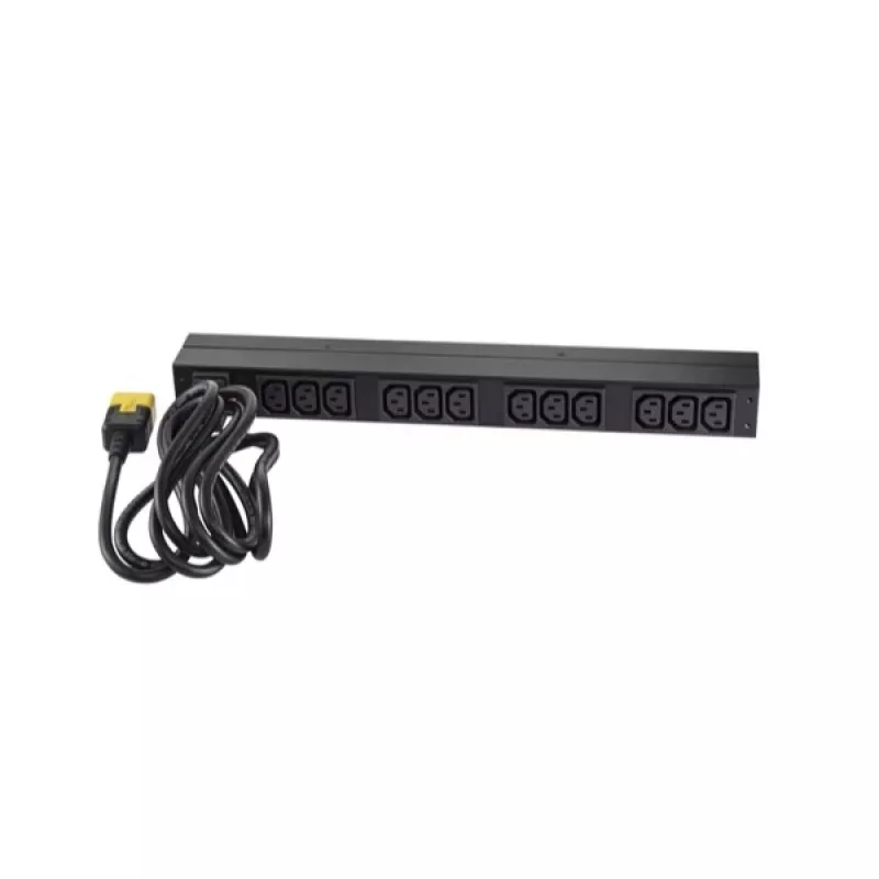 APC NetShelter Basic Rack PDU, 1U, 1PH, 3,7kW 230V 16A või 3,3kW 208V 16A, x12 C13 pistikupesa, C20 toitejuhe