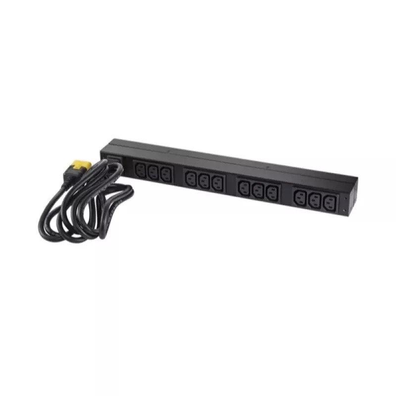 APC NetShelter Basic Rack PDU, 1U, 1PH, 3,7kW 230V 16A või 3,3kW 208V 16A, x12 C13 pistikupesa, C20 toitejuhe