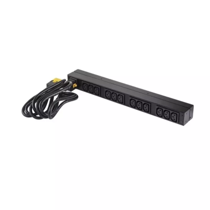 APC NetShelter Basic Rack PDU, 1U, 1PH, 3,7kW 230V 16A või 3,3kW 208V 16A, x12 C13 pistikupesa, C20 toitejuhe