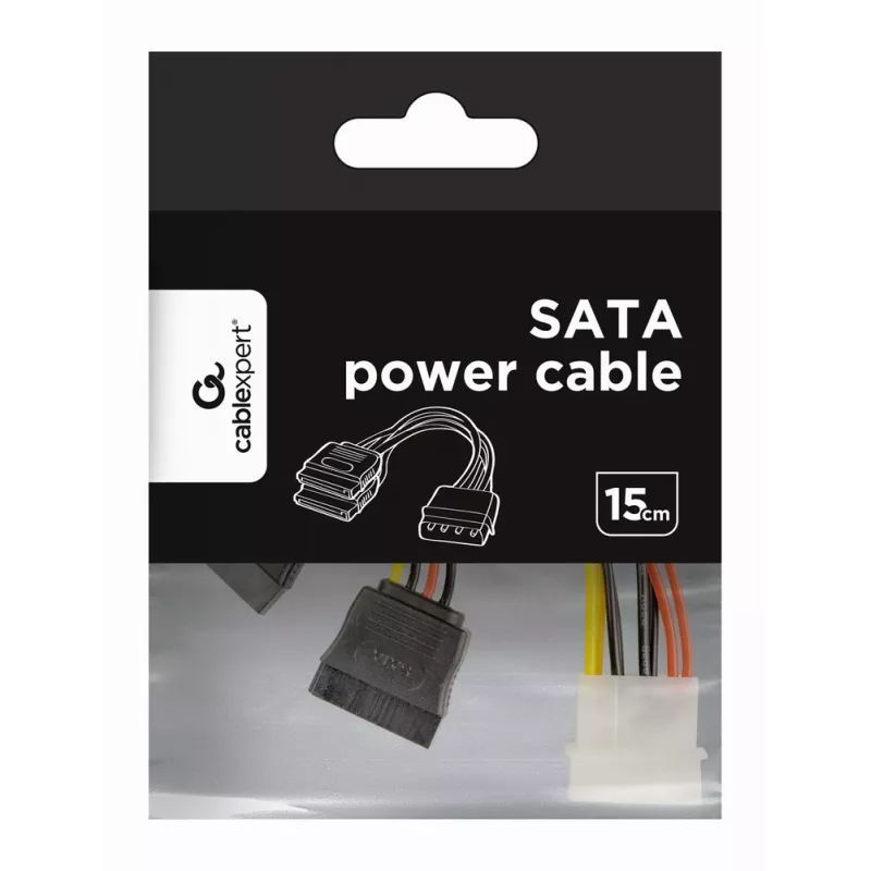 GEMBIRD toitekaabel 15cm 2xSATA/ hulgipakend (cc-sata-psy)