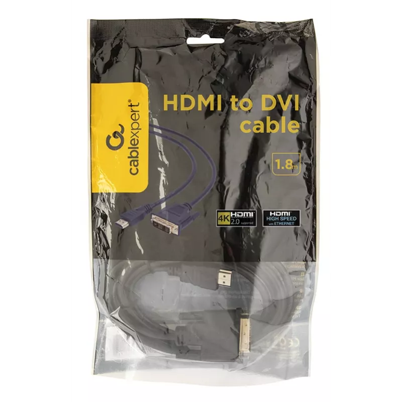 GEMBIRD HDMI–DVI isane-isane kaabel kullatud konnektoritega 2,0 m, hulgipakend