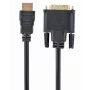 HDMI-DVI-D-kaabel GEMBIRD CC-HDMI-DVI-10 3 m, must, isane-isanele, kullatud kontaktidega
