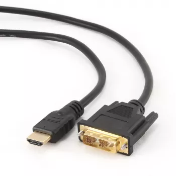 HDMI-DVI-D-kaabel GEMBIRD CC-HDMI-DVI-10 3 m, must, isane-isanele, kullatud kontaktidega