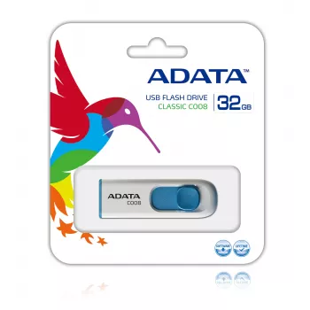 ADATA 32GB C008 USB-mälupulk USB Type-A 2.0 sinine, valge