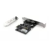 DIGITUS IEEE 1394b liidesekaart, PCI-e 3 porti, 2x9-kontaktine välimine +1x9-kontaktine sisemine