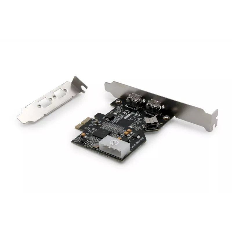 DIGITUS IEEE 1394b liidesekaart, PCI-e 3 porti, 2x9-kontaktine välimine +1x9-kontaktine sisemine