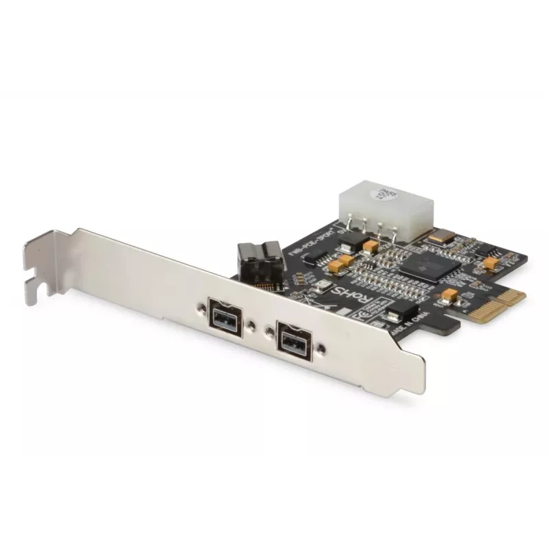 DIGITUS IEEE 1394b liidesekaart, PCI-e 3 porti, 2x9-kontaktine välimine +1x9-kontaktine sisemine