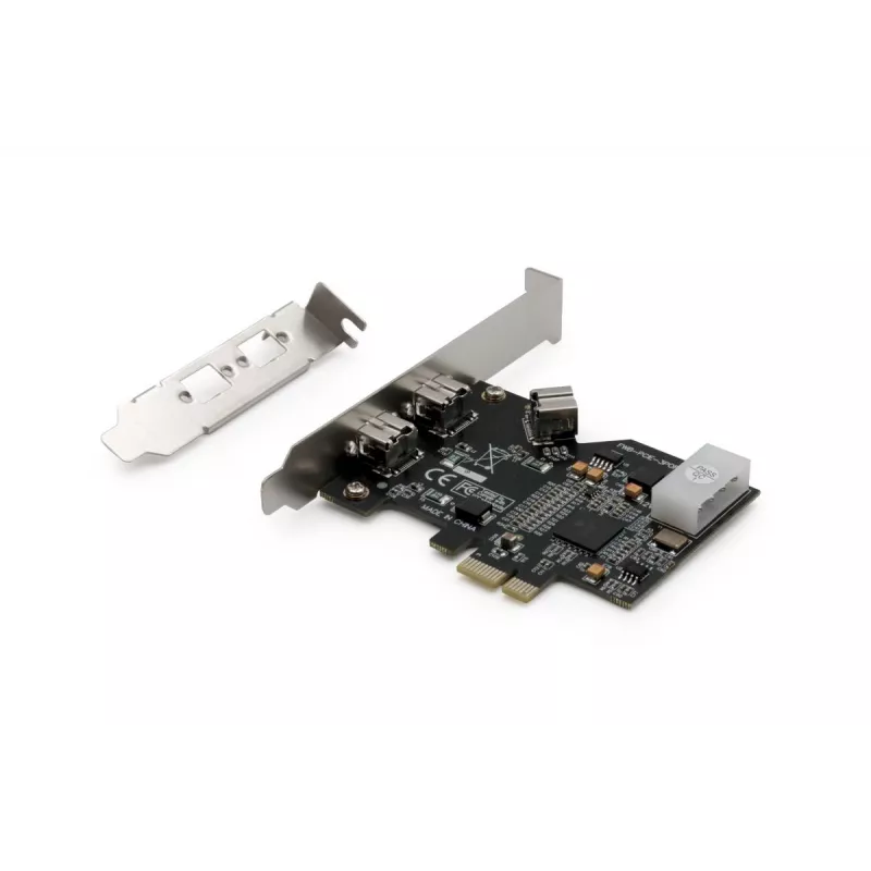 DIGITUS IEEE 1394b liidesekaart, PCI-e 3 porti, 2x9-kontaktine välimine +1x9-kontaktine sisemine