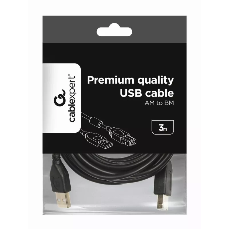 GEMBIRD esmaklassiline USB A-pistik B-pistikule, 3 m