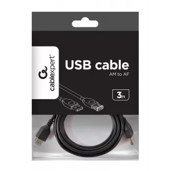 GEMBIRD USB 2.0 Type-A USB Type-A pikenduskaabel (AM/AF), 1 m – must