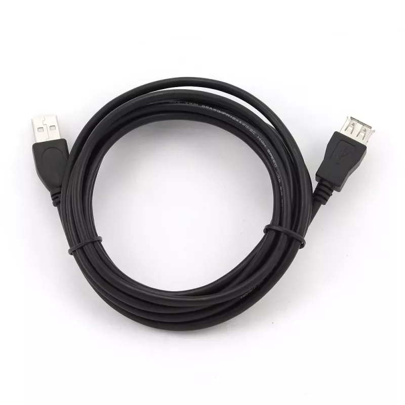 GEMBIRD USB 2.0 Type-A USB Type-A pikenduskaabel (AM/AF), 1 m – must