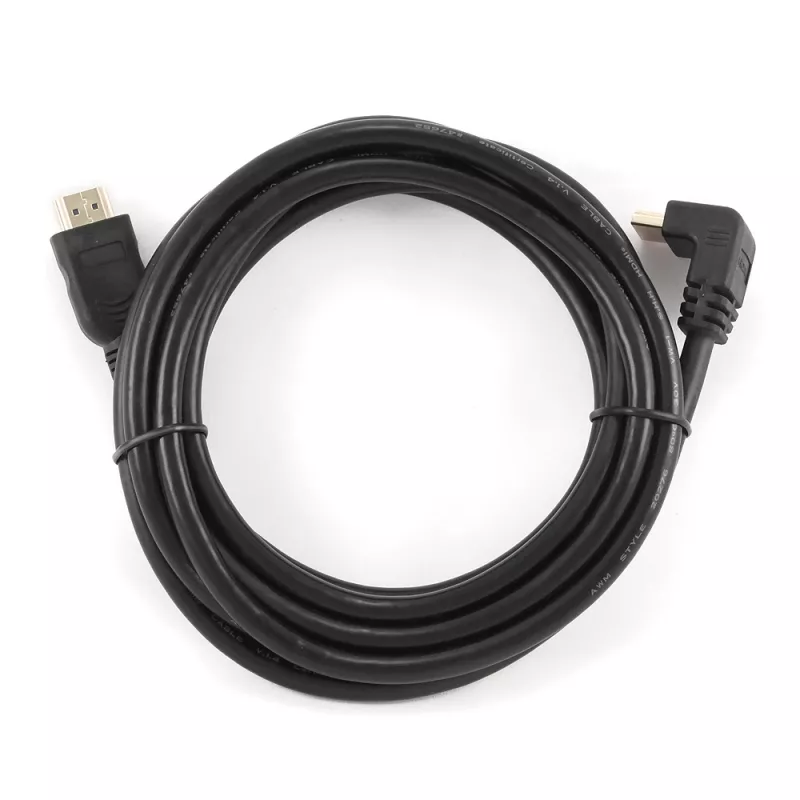 GEMBIRD kiire HDMI-kaabel Ethernetiga, ülespoole 90-kraadise nurga all olev pistik, 3 m