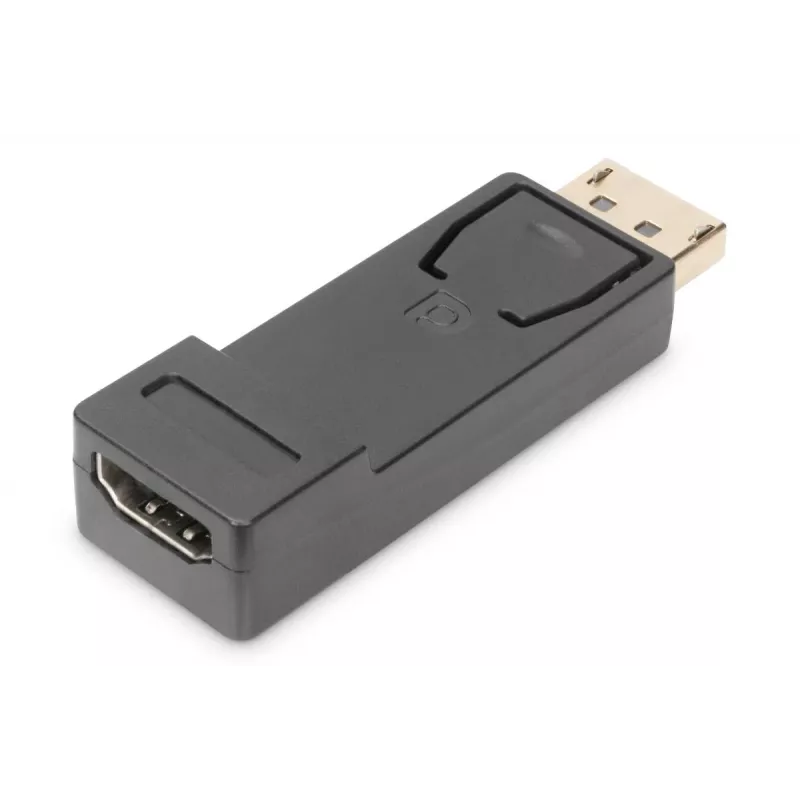 DIGITUS ASSMANN DisplayPort adapter, DP - HDMI tüüp A M/F, lukustusega, CE must