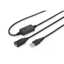 DIGITUS USB 2.0 repiiterkaabel USB A-pistik / A-pesa 10m (DA-73100-1)