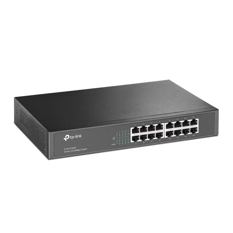 TP-Link TL-SF1016DS võrgulüliti Haldamata Fast Ethernet (10/100) 1U Must