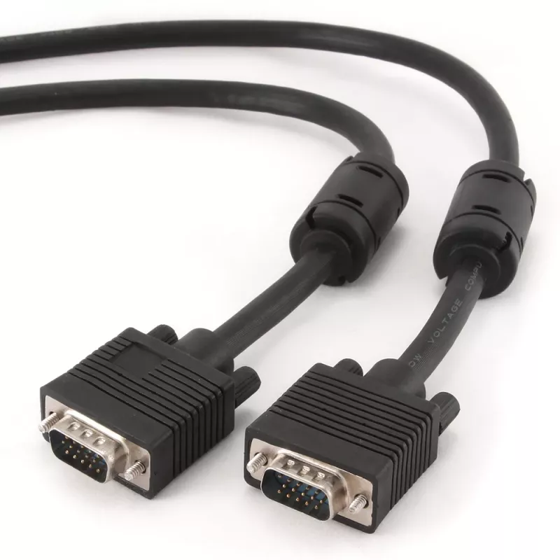 GEMBIRD Premium VGA HD15M/HD15M kahekordse varjestusega ja 2 ferriitsüdamikuga kaabel 2,0 m / Must
