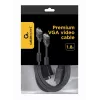 GEMBIRD Premium VGA HD15M/HD15M kahekordse varjestusega ja 2 ferriitsüdamikuga kaabel 2,0 m / Must