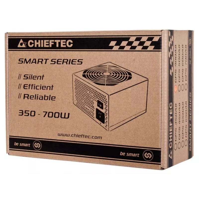 Chieftec Smart GPS-400A8 toiteplokk 400 W 20+4-kontaktiline ATX ATX Must