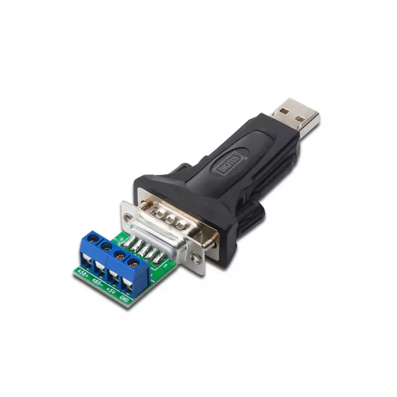 DIGITUS USB 2.0 jadamuundurile RS485 koos USB A kaabliga 80 cm, USB A M / USB A F