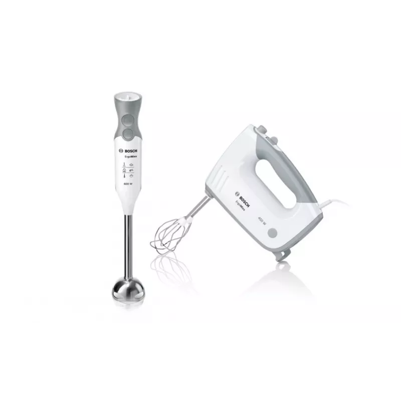 Bosch MFQ36460 ErgoMixx käsimikser koos aluse ja kausiga 450 W valge