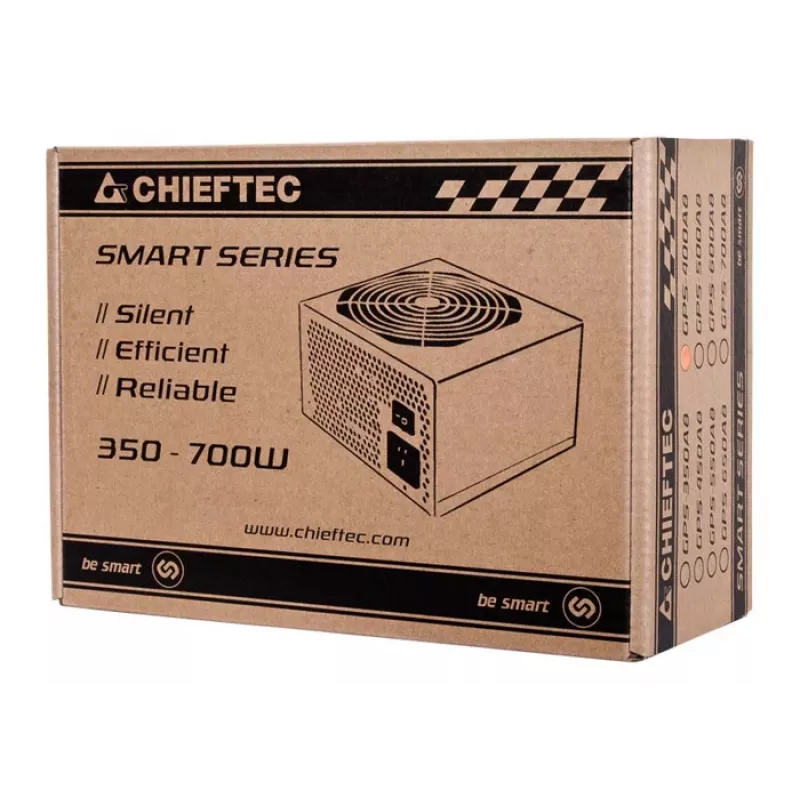 Chieftec Smart GPS-500A8 toiteplokk 500 W 20+4 pin ATX ATX Must