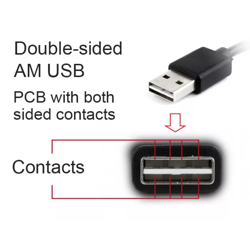 GEMBIRD kahepoolne USB 2.0 AM – Micro-USB kaabel, 1 m, must