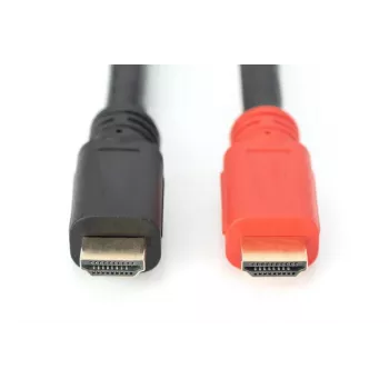 DIGITUS ASSMANN HDMI kiirkaabel, A-tüüp, võimendiga. M/M, 15m koos Ethernetiga, Ultra HD 24p, CE, kuld must