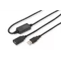 DIGITUS USB 2.0 repiiterkaabel USB A-pistik / A-pesa 15m (DA-73101)