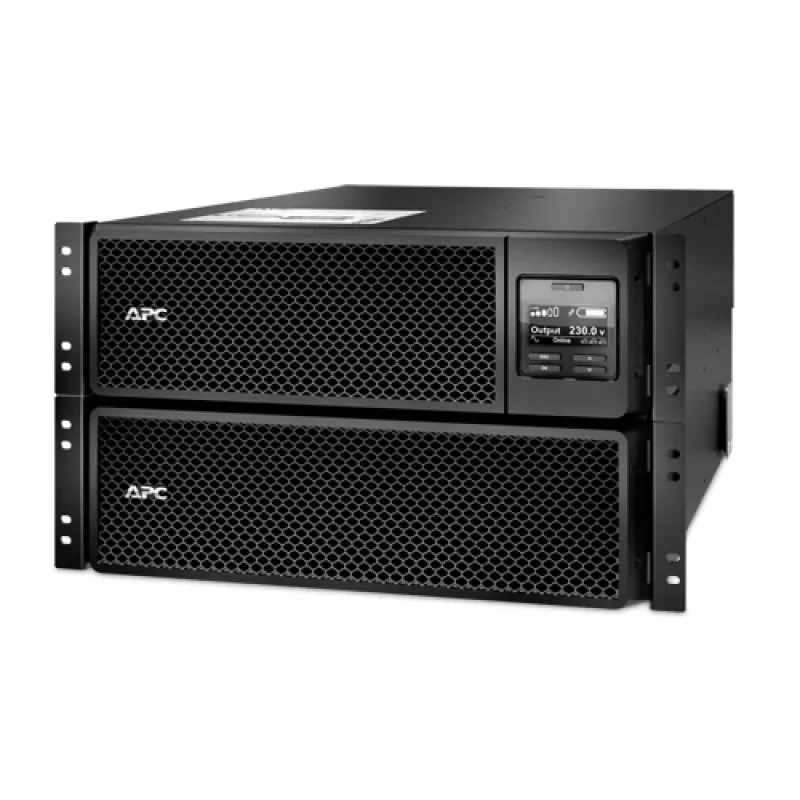 APC Smart-UPS On-Line SRT10KRMXLI - 10kW/VA, 6x C13 + 4x C19 + hardwire 1 faasi väljund, riiulisse paigaldatav, sisseehitatud NMC