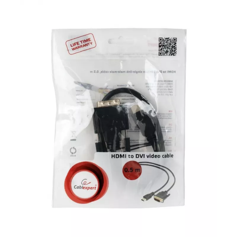 GEMBIRD HDMI-DVI kaabel (ühekanaline) 0,5 m