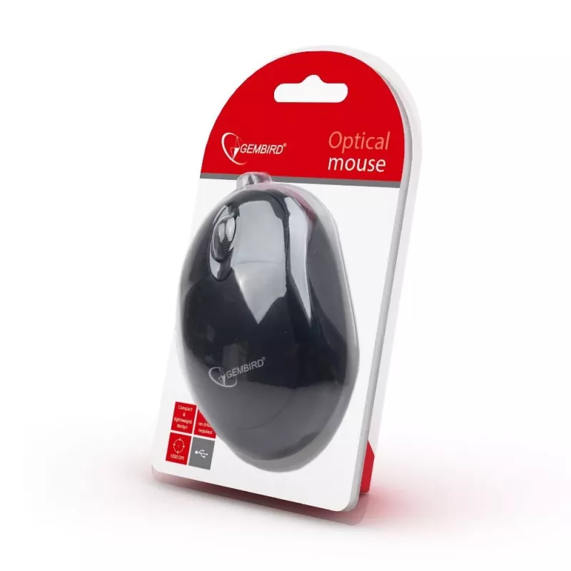 GEMBIRD hiir Optical MUS-U-01 - 3 Button Wheel USB Must