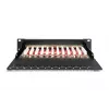 DIGITUS CAT6A Patch Panel, varjestatud, 12-pordiline sildiväli, 1U, 10-tolline raami kinnitus, must RAL 9005