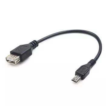 GEMBIRD USB OTG AF kuni Micro BM kaabel 15 cm - must