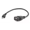GEMBIRD USB OTG AF kuni Micro BM kaabel 15 cm - must