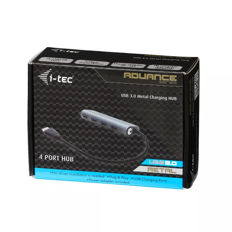 USB-hub i-tec Metal Superspeed USB 3.0 4-port hub 5000 Mbit/s hall