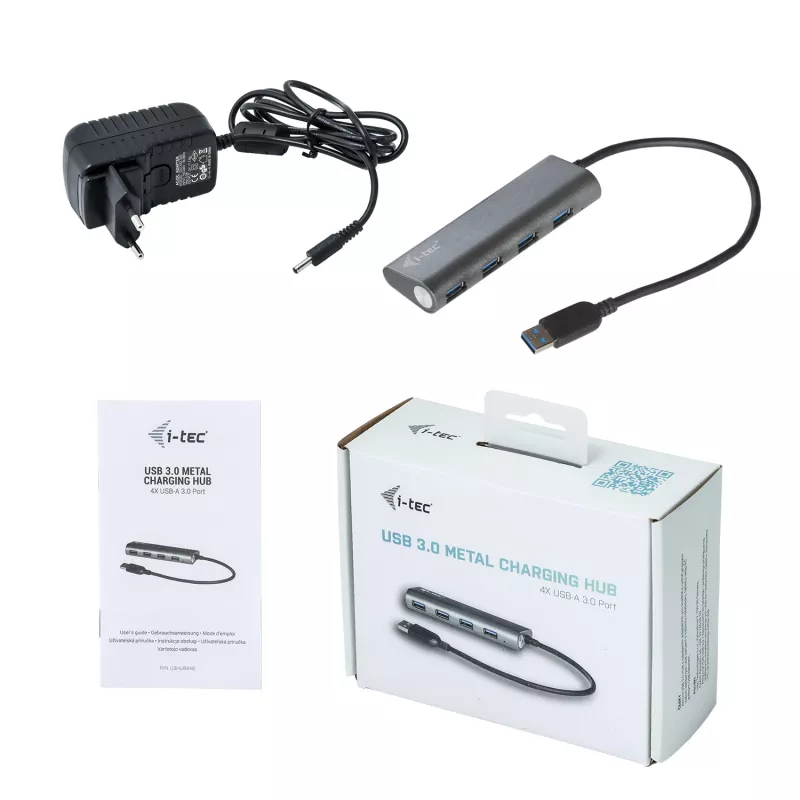 USB-hub i-tec Metal Superspeed USB 3.0 4-port hub 5000 Mbit/s hall