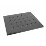 Riiuli riiul LANBERG AK-1003-B — 1U 19-tolline riiul, 465×500×22 mm, 120 kg kandevõime, must