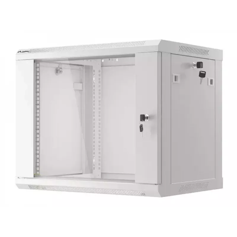 Seinale paigaldatav riiul LANBERG WF01-6409-10S, 9U, 19 tolli, 600×450 mm, 60 kg kandevõime, hall