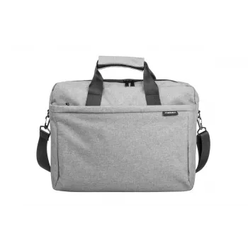 Messenger case NATEC Mustela sülearvutitele kuni 39,6 cm (15,6 tolli), polüester, hall, esitasku, õlarihm