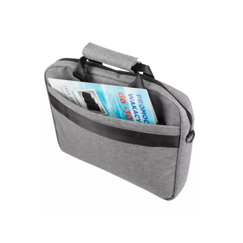 Messenger case NATEC Mustela sülearvutitele kuni 39,6 cm (15,6 tolli), polüester, hall, esitasku, õlarihm